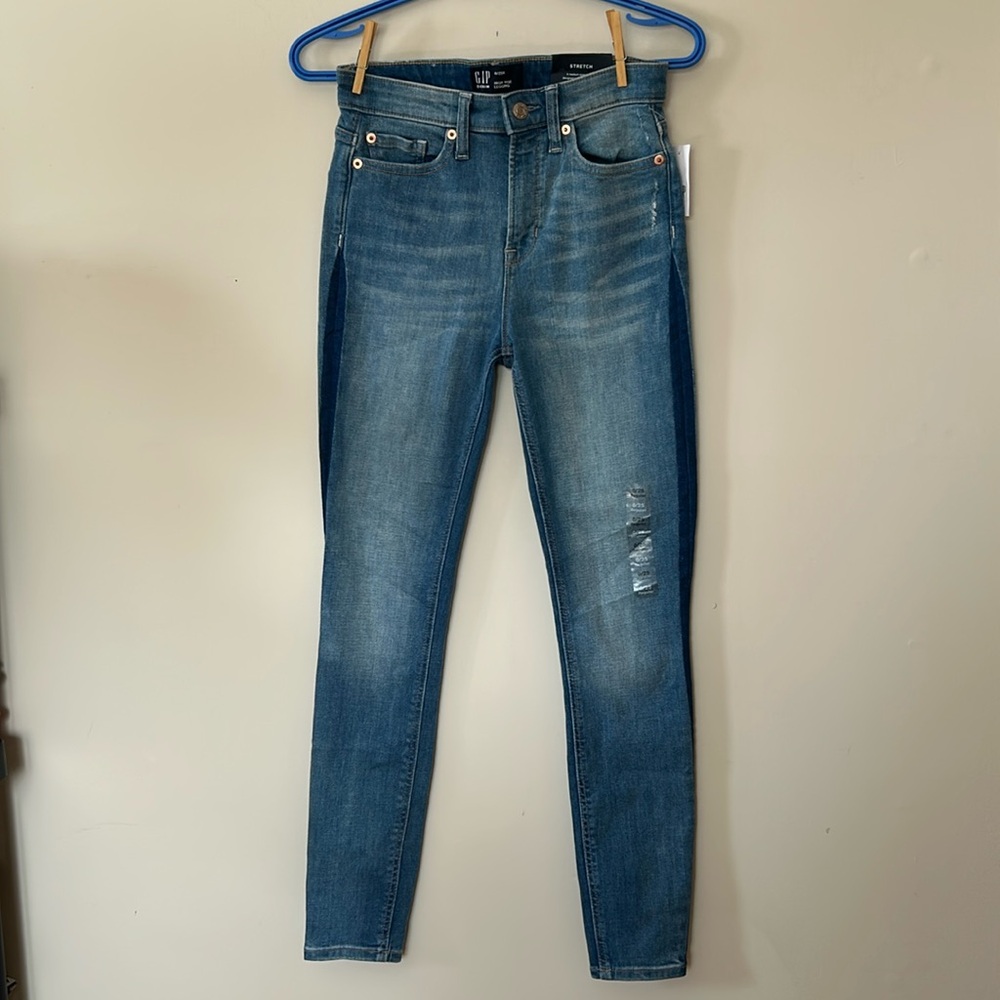 GAP high rise stretch denim super skinny leggings new with tags size 0/25R